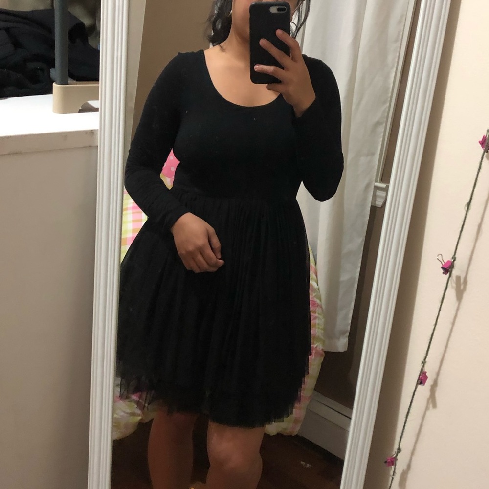 Sweater Dress with Tutu Skirt